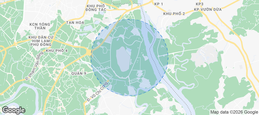 Long Bình Airbnb map